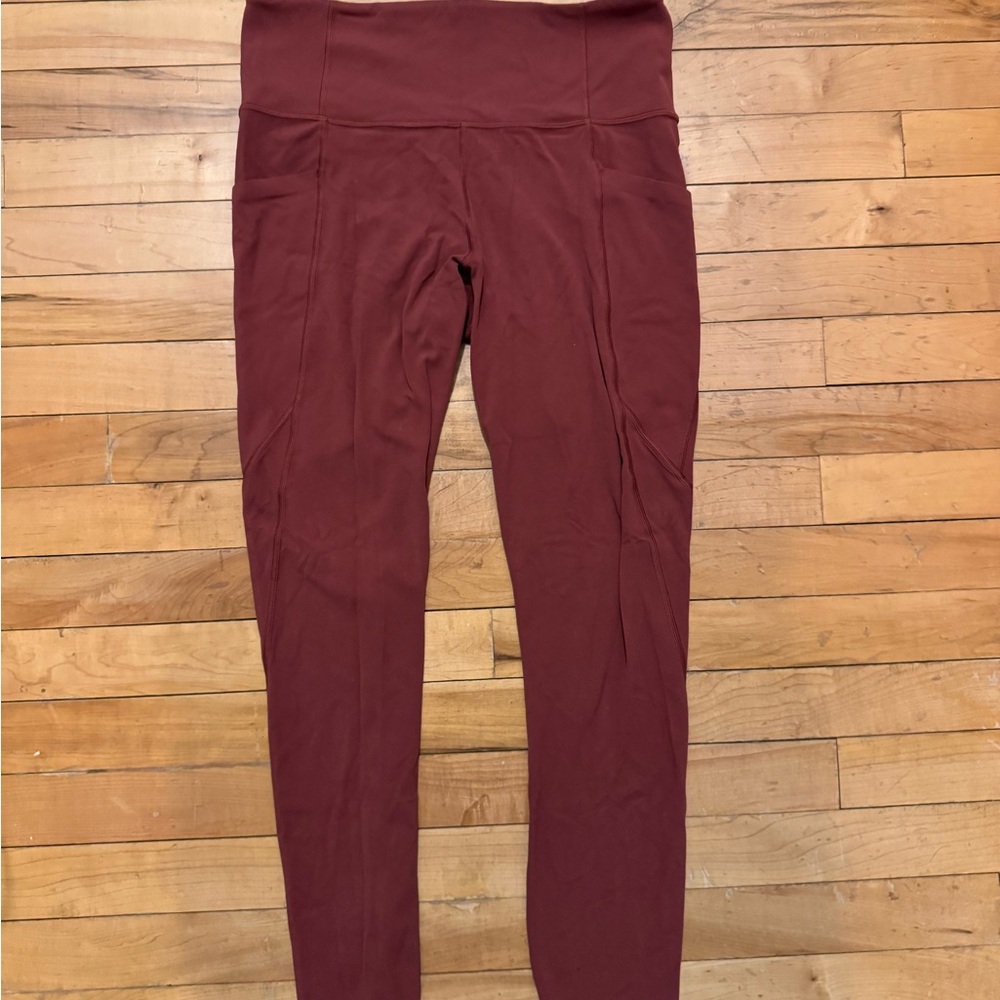 Athleta Burgundy Leggings